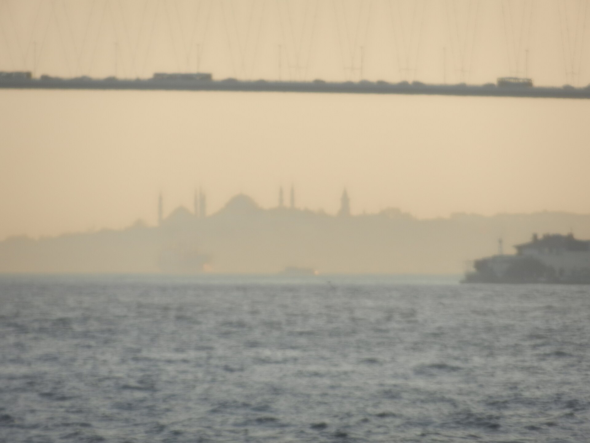 Istanbul skyline viewed across the Bosphorus