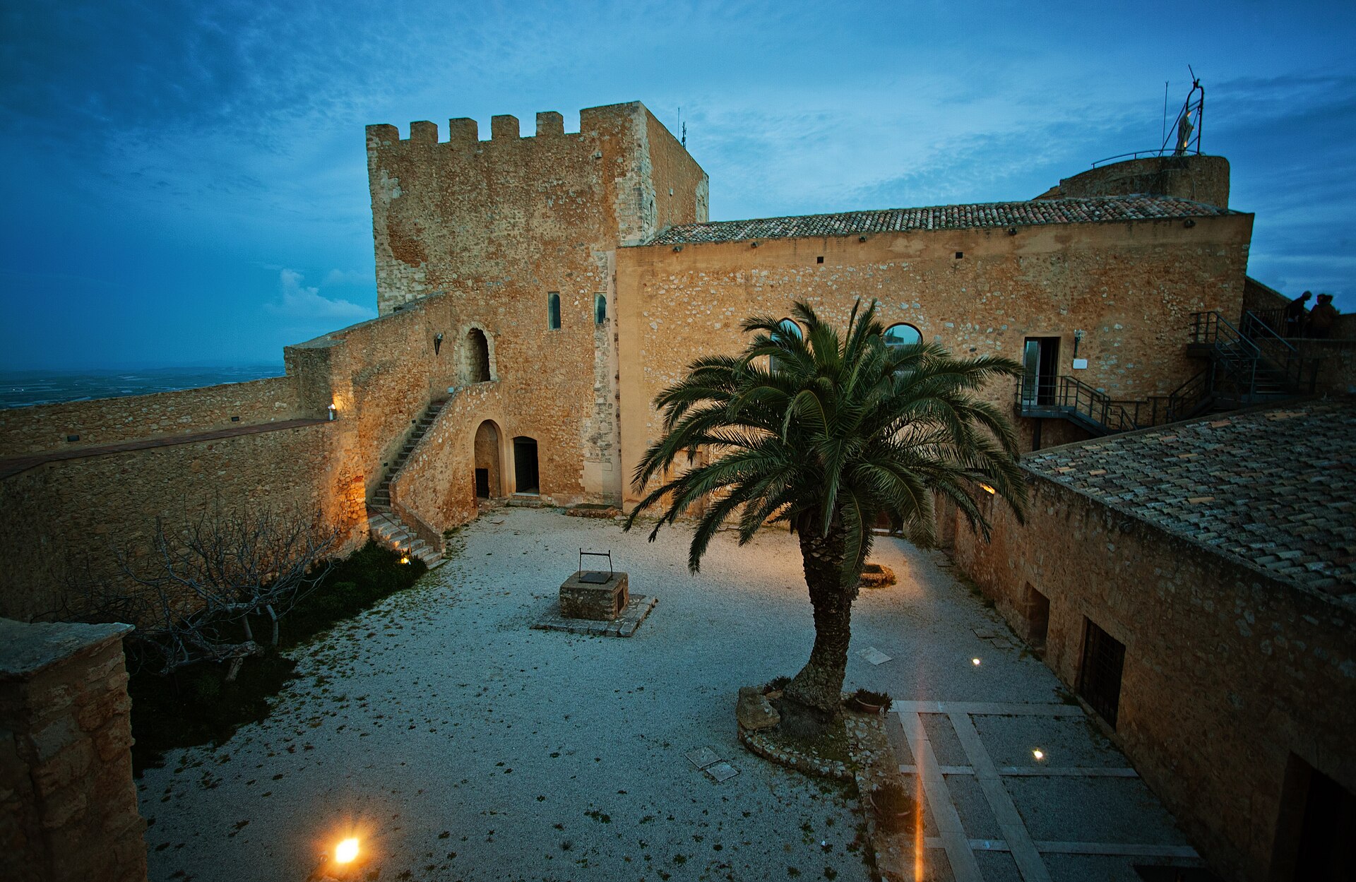 Castello Chiaramontano overlooking Naro in Sicily, Italy